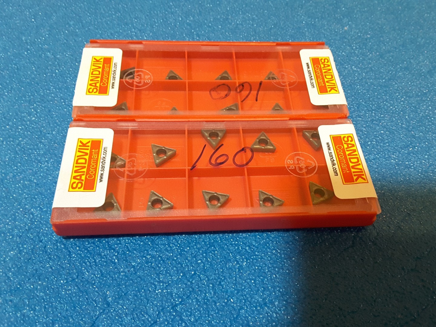 SANDVIK  TCMX 1.8(1.5)1-WF 5015 CARBIDE INSERTS , 19 PCS