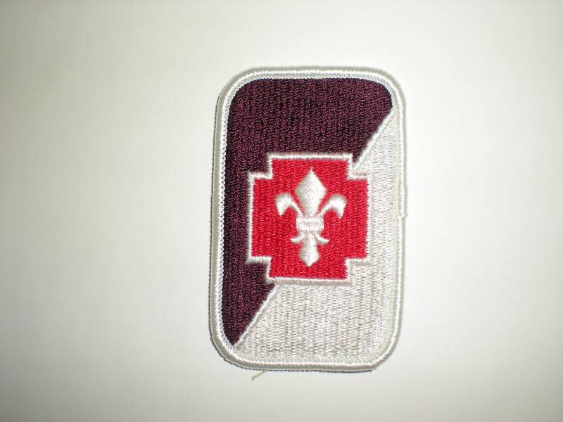 62ND MEDICAL BRIGADE PATCH - WHITE  BORDER- FULL COLOR