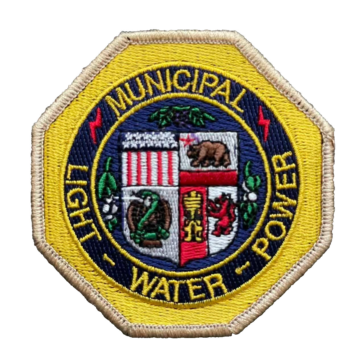 Los Angeles DWP Patch Municipal Light Water Power LADWP Uniform Sew On 3"x3"