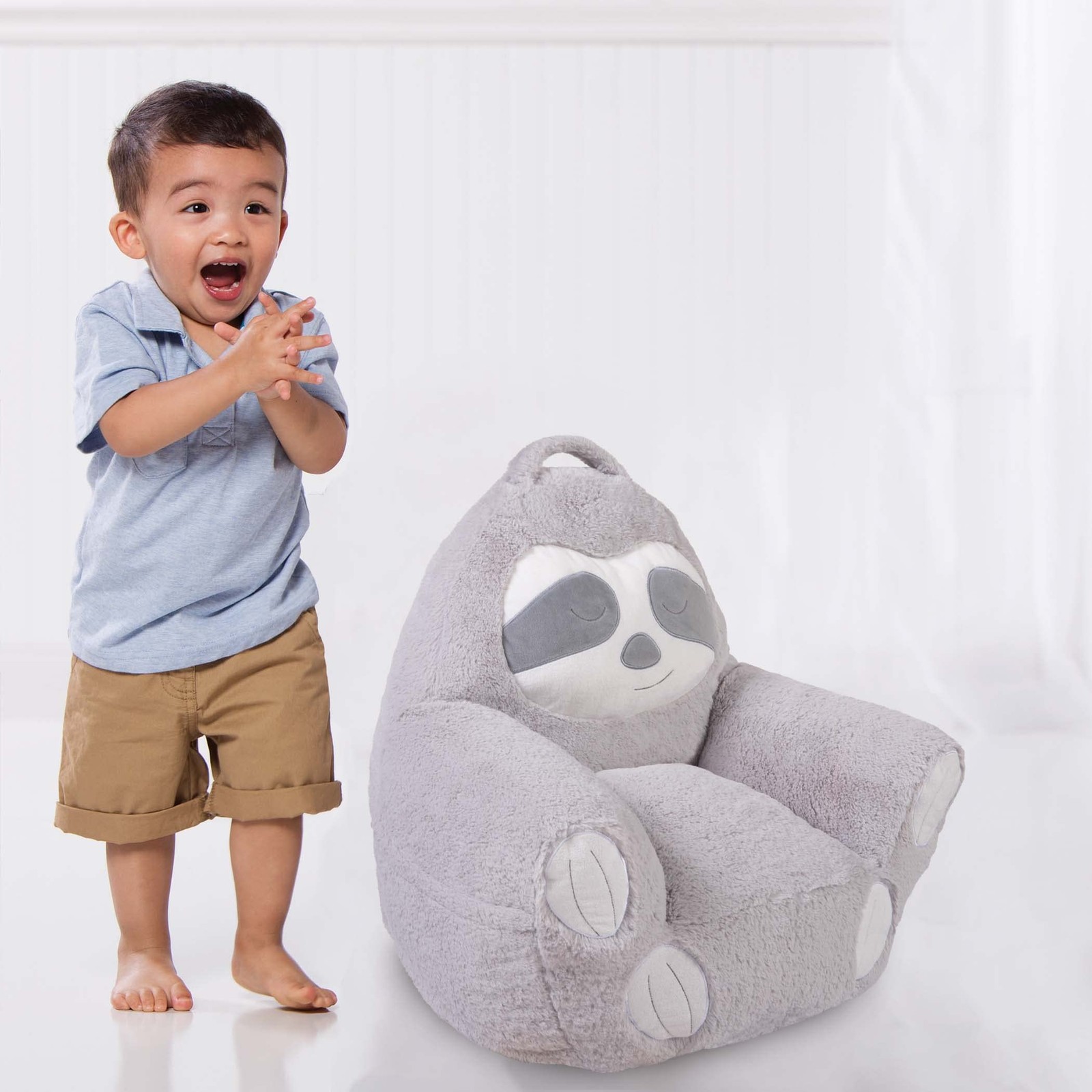 Sloth Toddler Chair Plush Character Kids Chair Comfy Pillow Chair for Boys and G