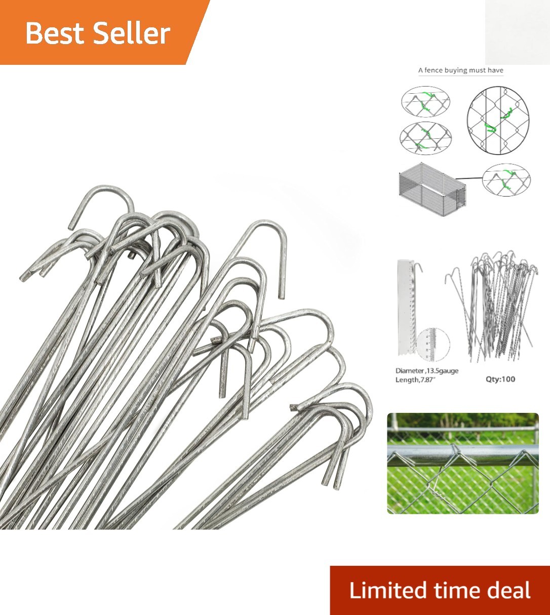 Versatile Aluminum Wire Ties for Fencing - 100 Pack, Ideal for Dog Fence Repairs