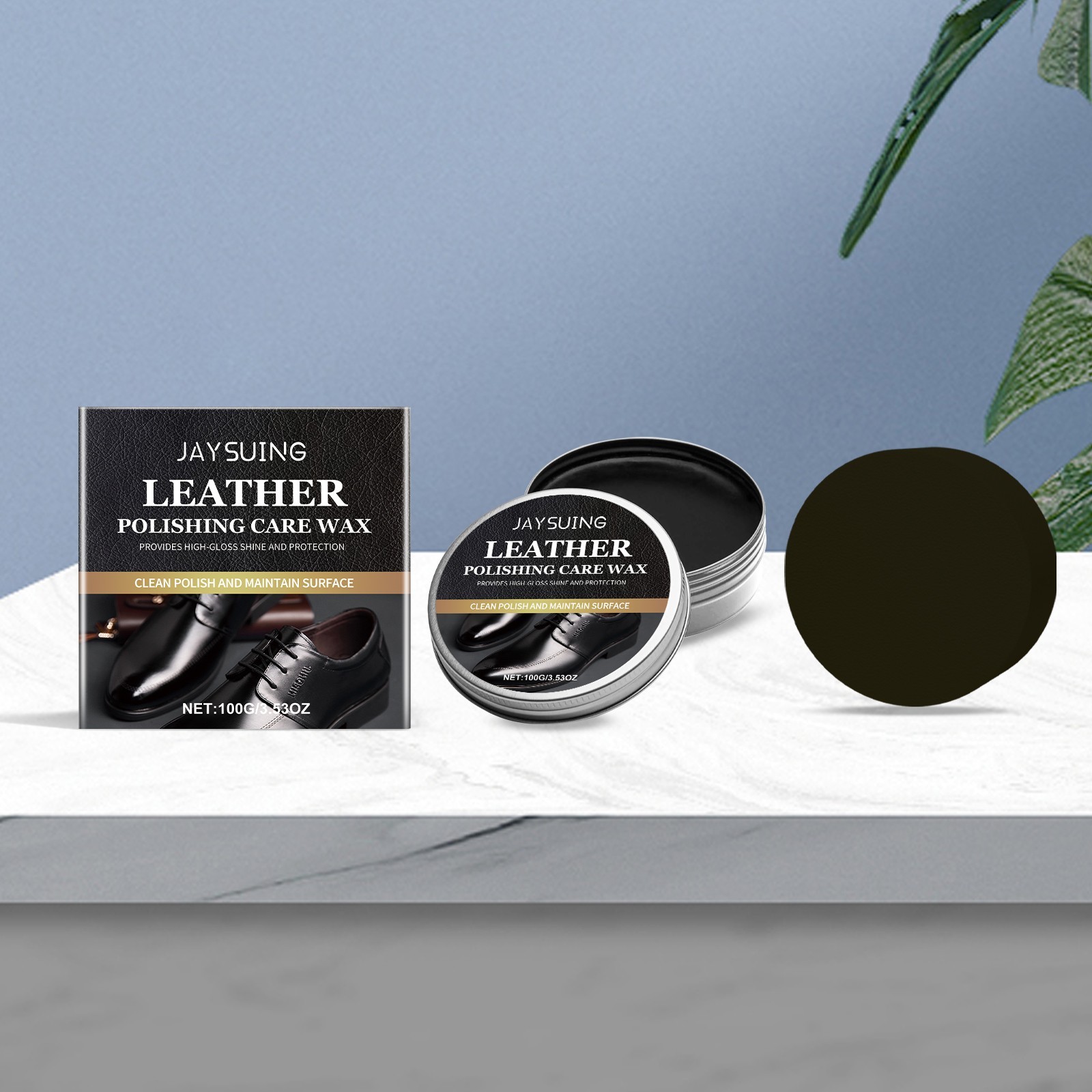 Leather polishing and care wax