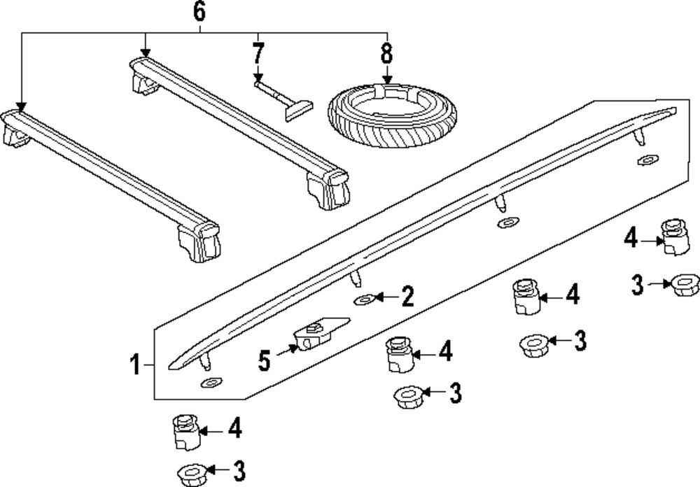 Genuine Audi Roof Rail Gasket Set 80A-860-152