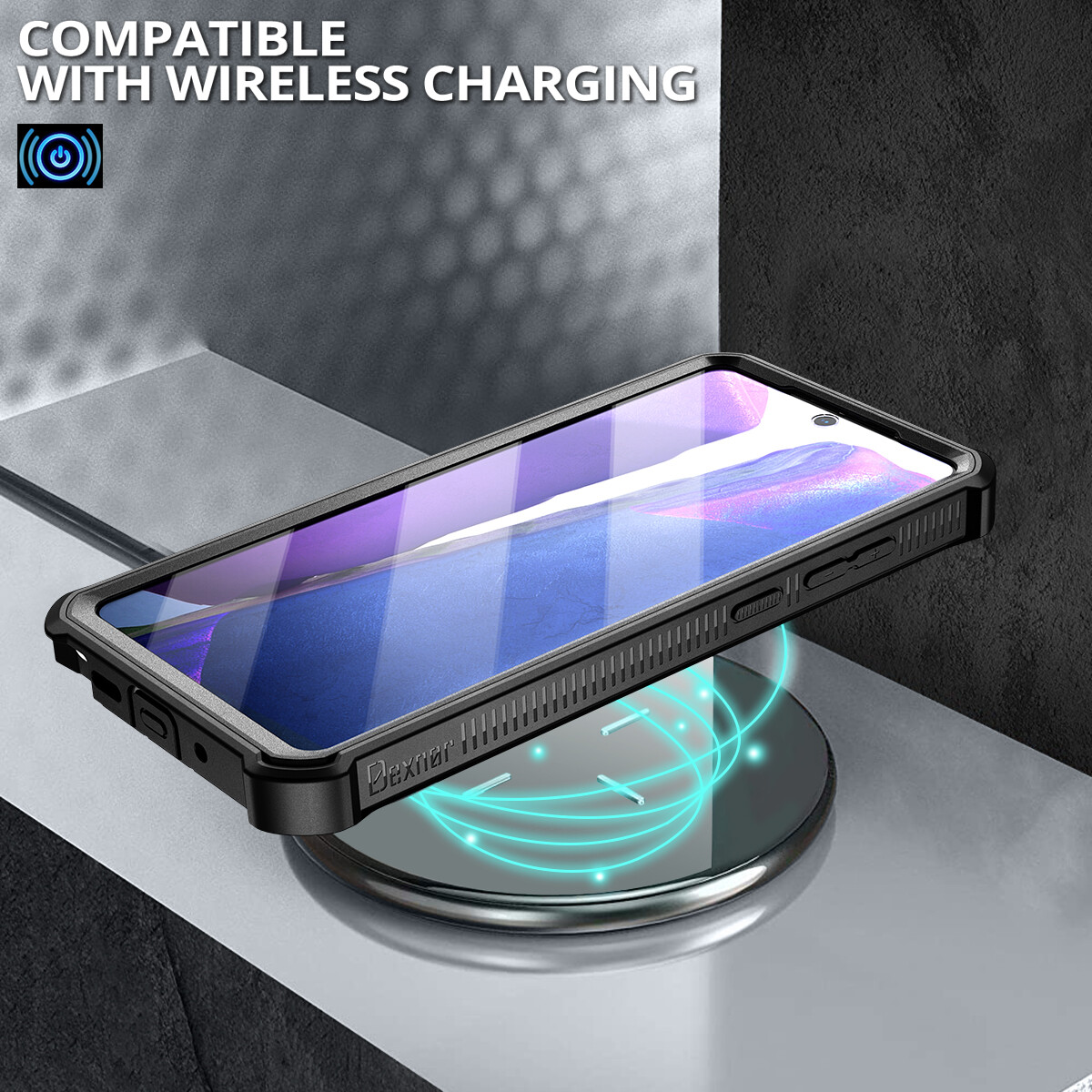 Dexnor Full Body Shockproof Case for Samsung Galaxy Note 20 Built-in Kickstand