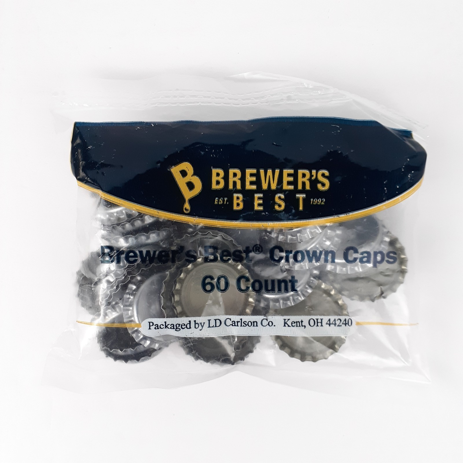 Brewer's Best Crown Bottle Caps Silver Home Brewery Brewing Crafts 60 Count