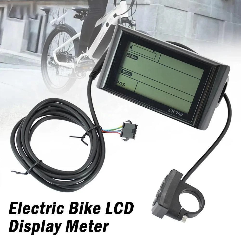 1PC SW900 LCD Display Meter Control Panel 24-72V E-Bike Electric Bicycle Scooter