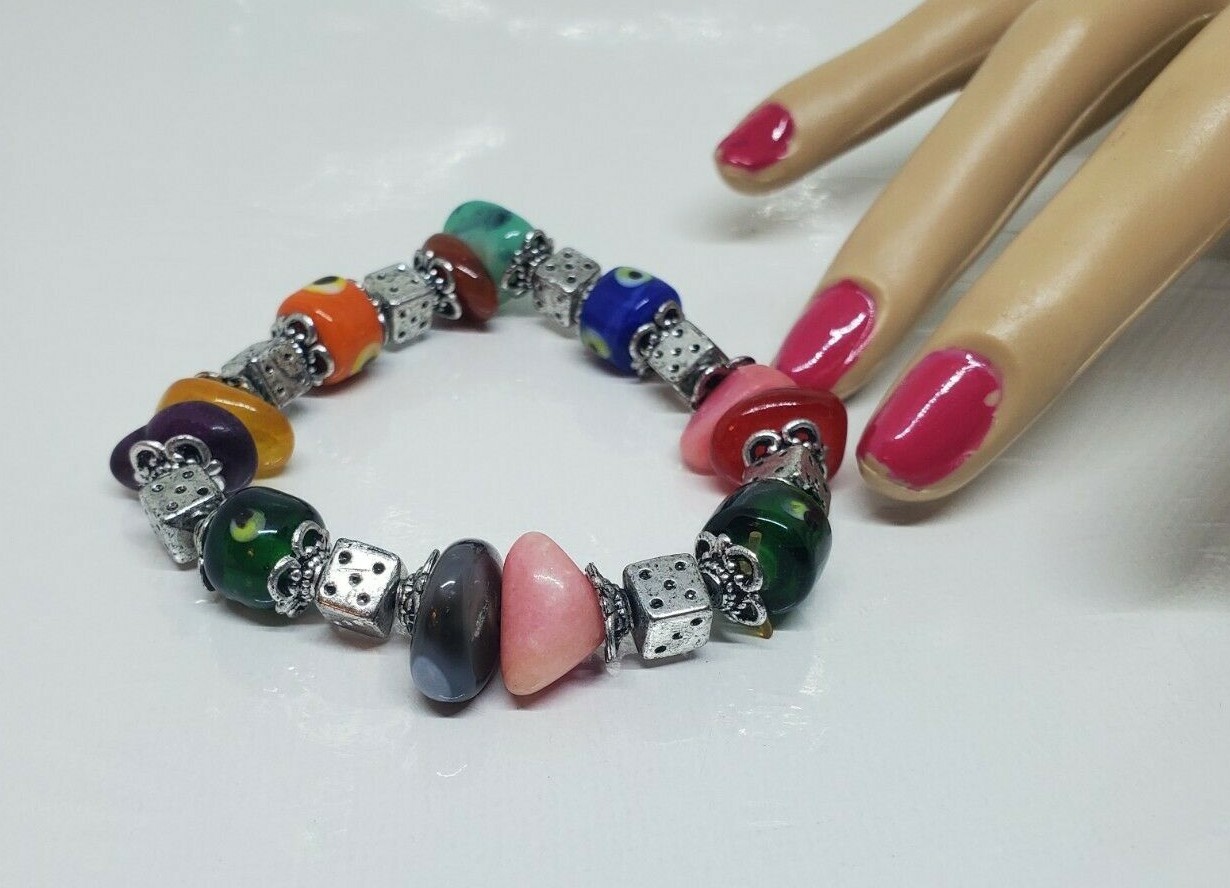 Colorful Multistone Stretch Bracelet