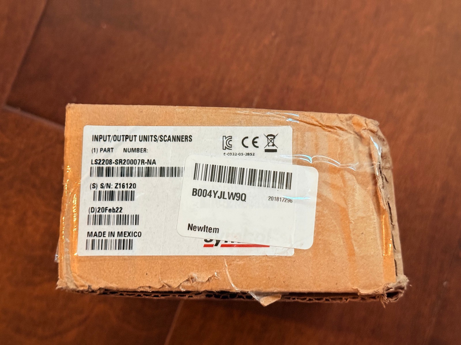 Symbol LS2208-SR20007R-NA Barcode Scanner USB Black – New Open Box