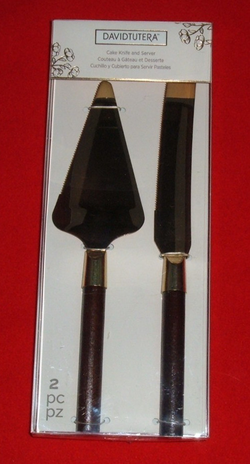 David Tutera Bridal Wedding Cake Knife and Server Set New