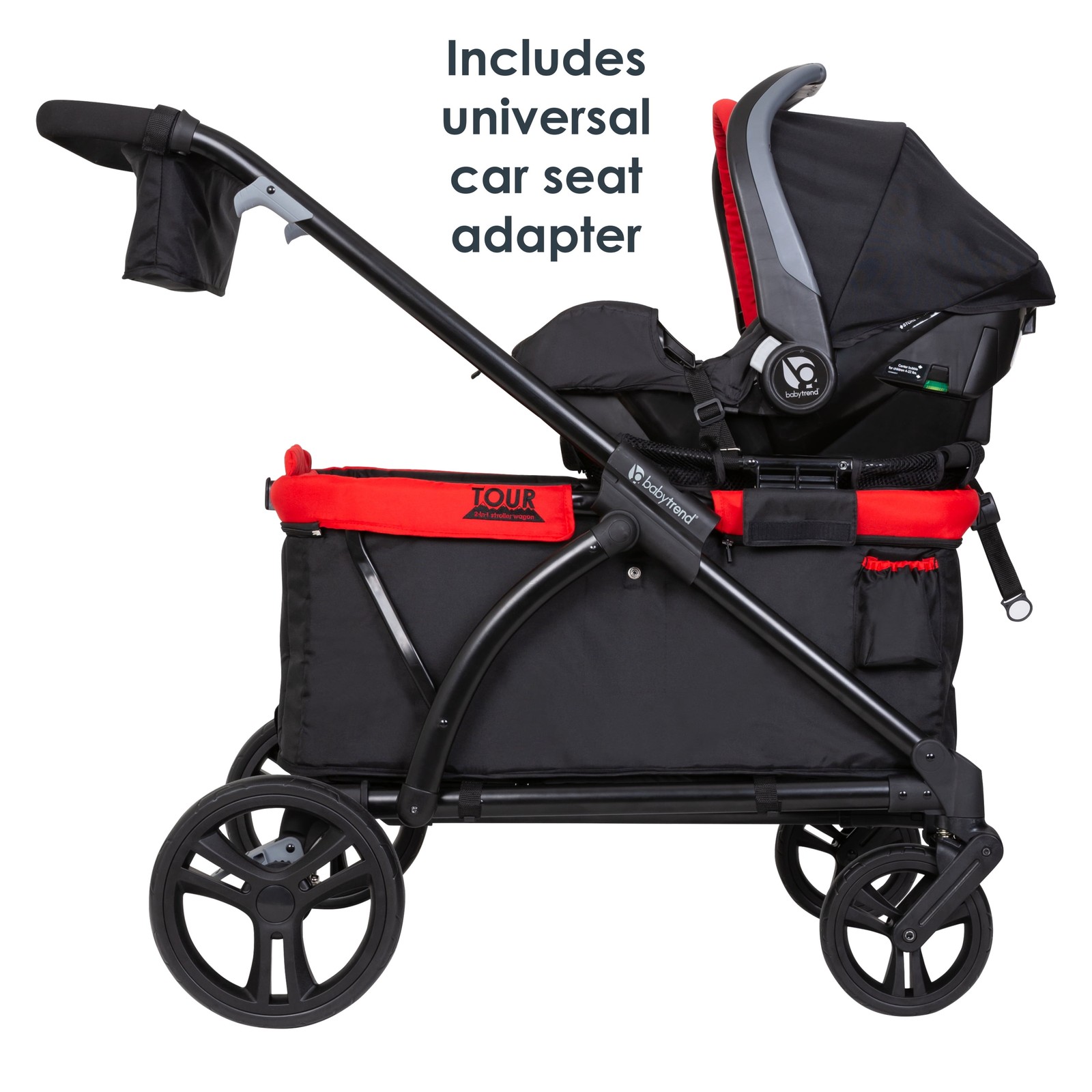 Tour 2-In-1 Stroller Wagon - Mars Red - Red