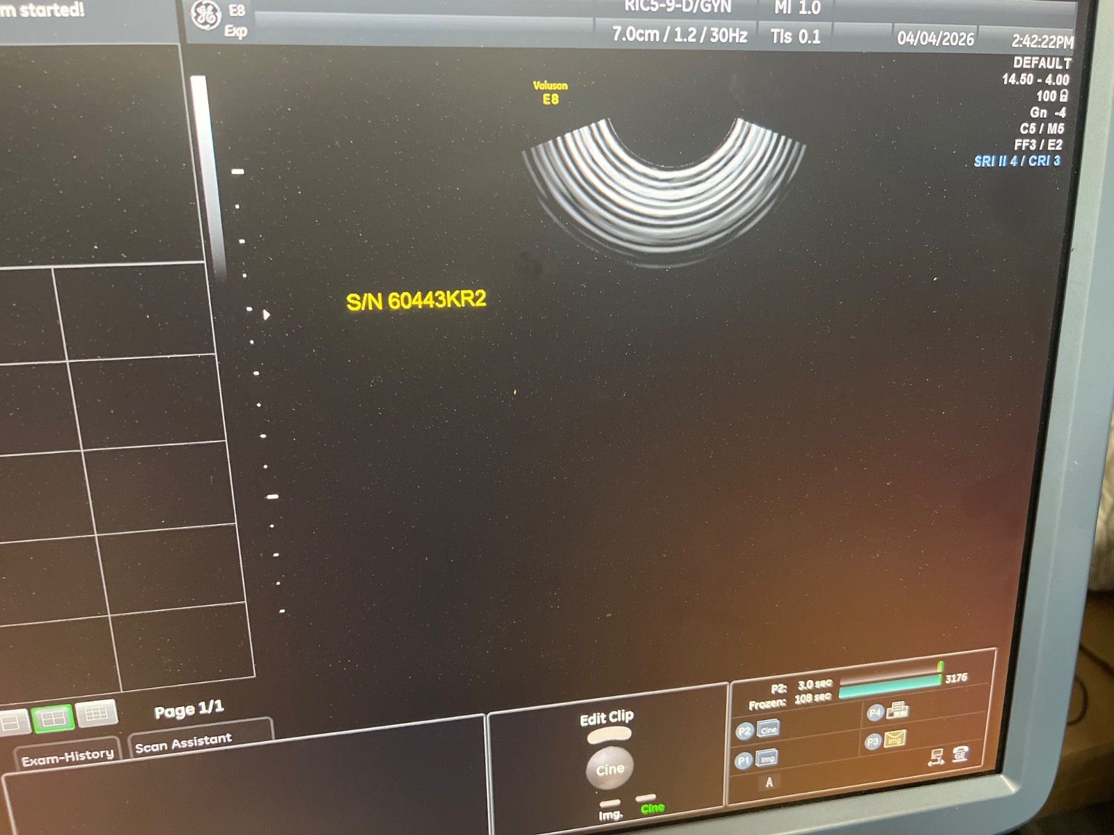 GE Healthcare RIC5-9-D  Transducer working systems voluson E8. & E10