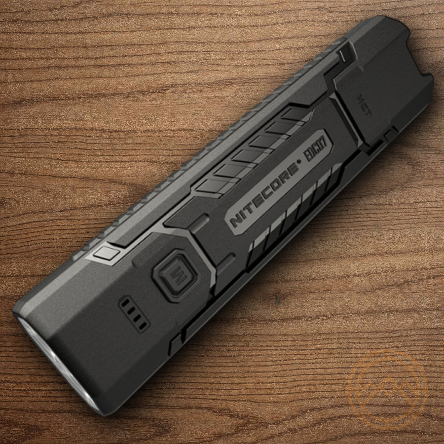 Nitecore EDC07 Flashlight Black Rechargeable Strobe SOS Resists Water/Impact