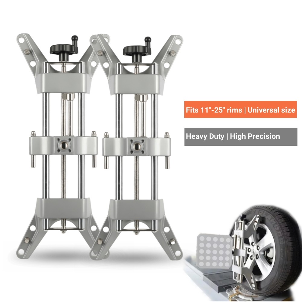 2pcs Wheel Alignment Rack Rim Clamp Mount Rim Mount Rack Tool 11'' to 25'' Rim
