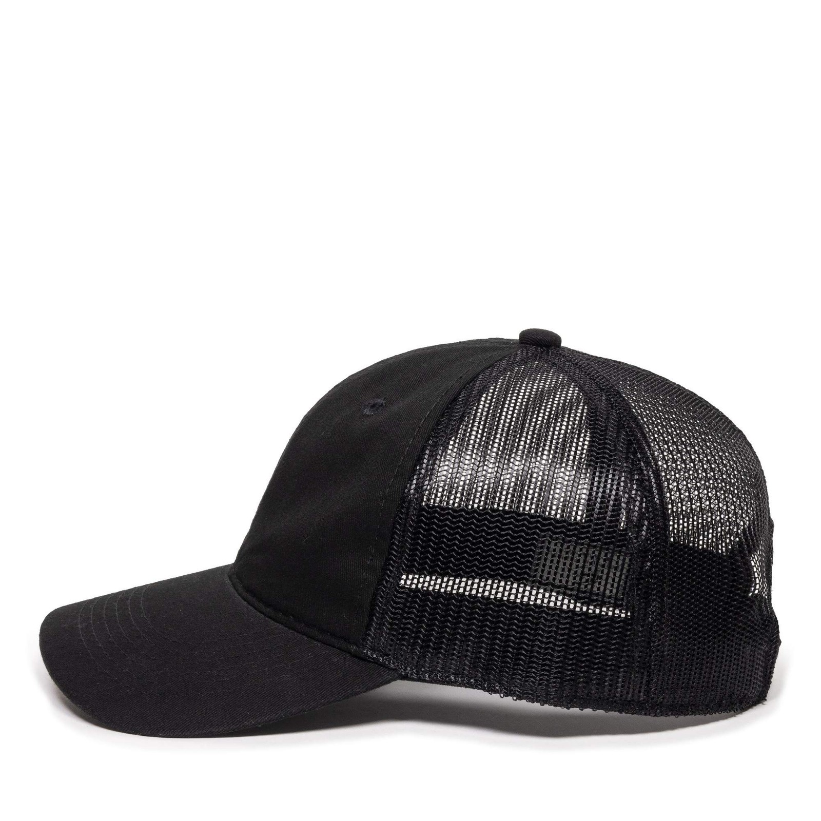 Outdoor Cap Garment Washed Meshback Cap One Size Black