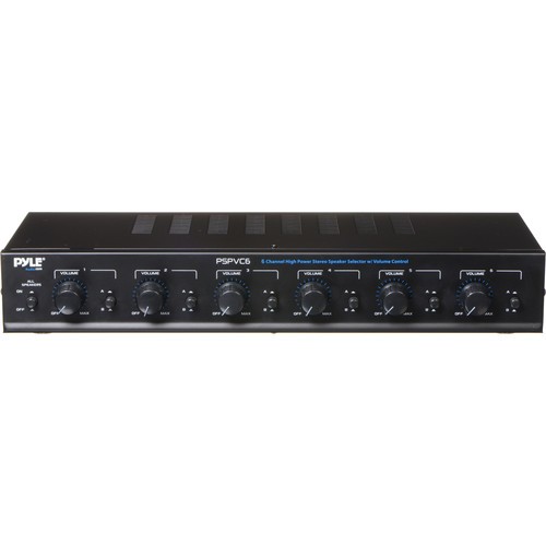 Pyle PSPVC6 6-Channel High Powered Stereo Speaker Selector w/Volume Control
