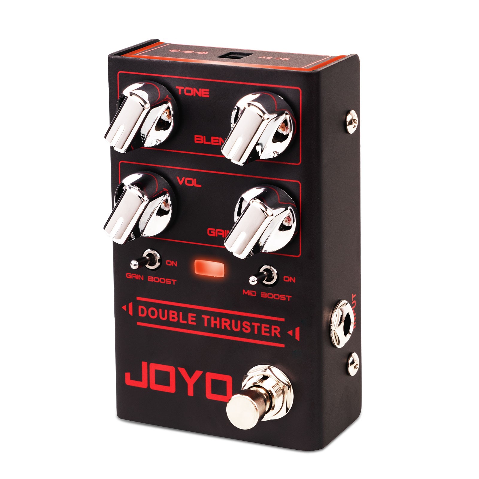 JOYO High Gain Overdrive Guitar Bass Pedal with Mid/High Frequency Gain Boost