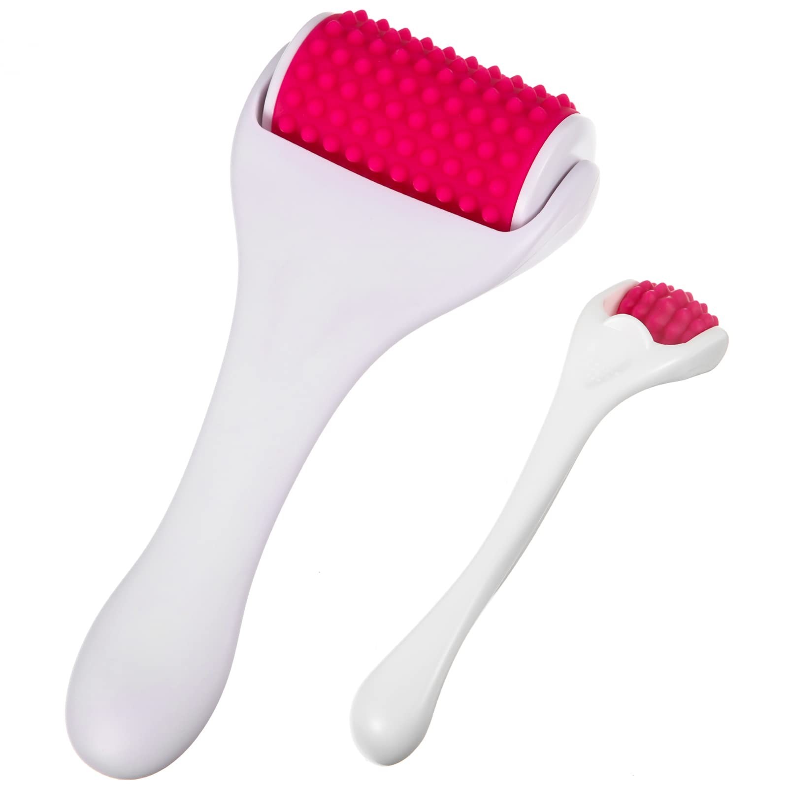 Tondiamo 2 Pcs Muscle Roller Portable Small Silicone Massager Roller Deep Tis...