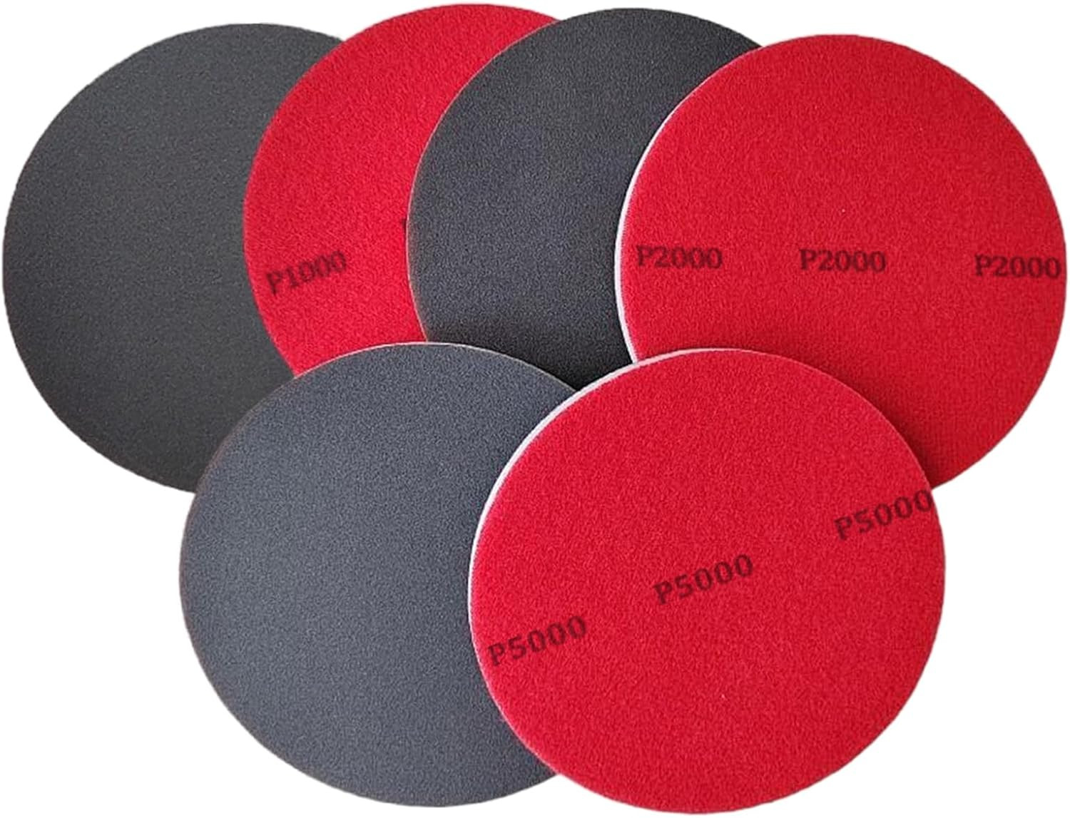 6pcs Bowling Ball Sanding Pads 5" Grit 500–5000 Polishing Kit