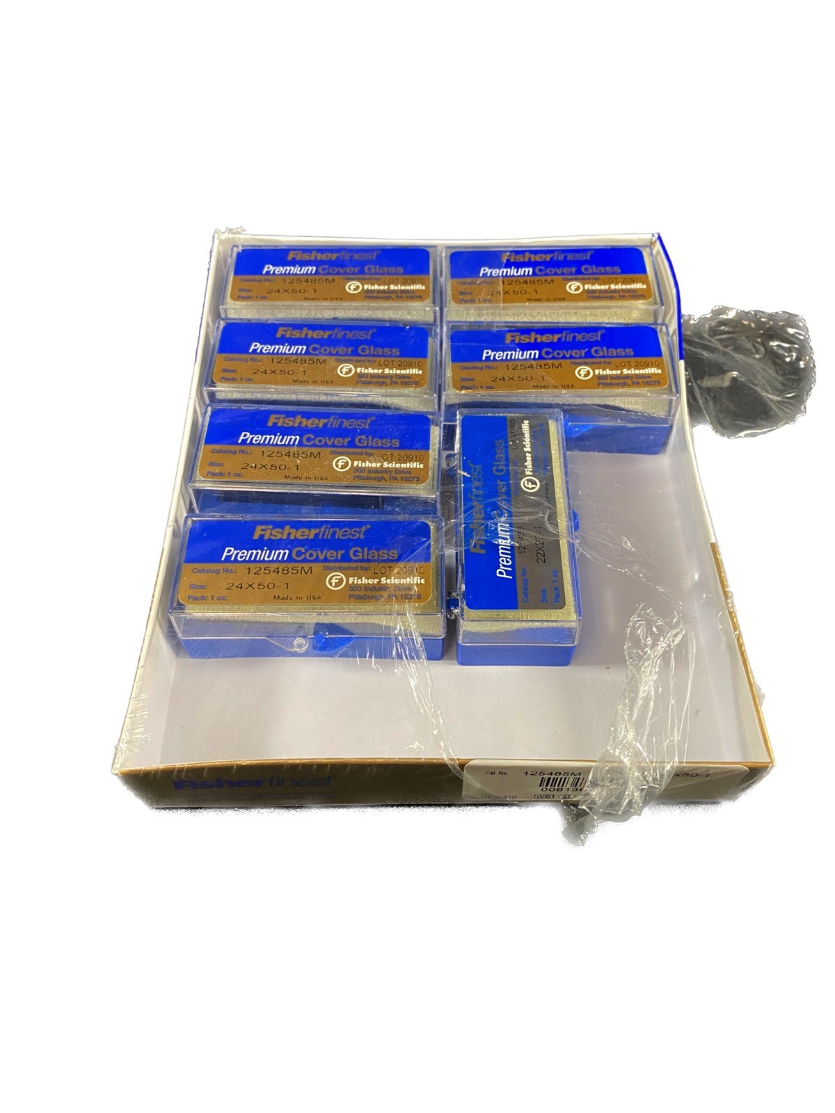 FISHERBRAND Premium Microscope Slide Cover Glasses #1 22x22mm 12-548-5M (7/cs)