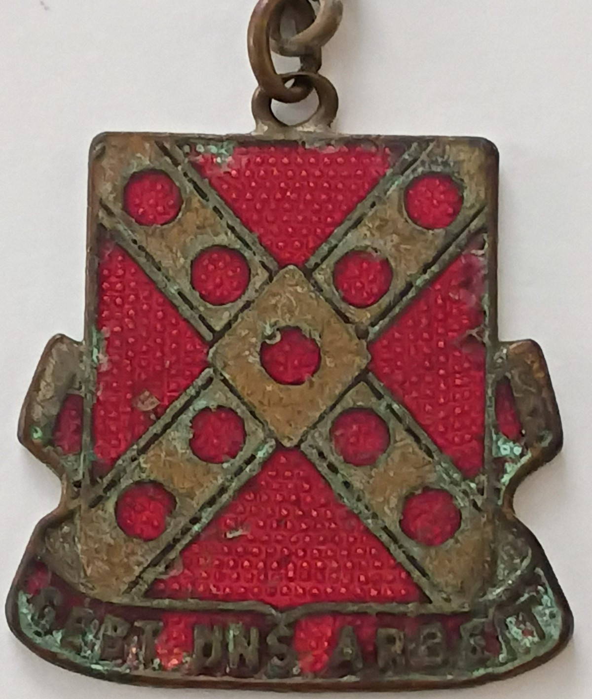 U.S. Army 406th Engineer Battalion Unit Insignia " Gebt Uns Arbeit "--Vintage