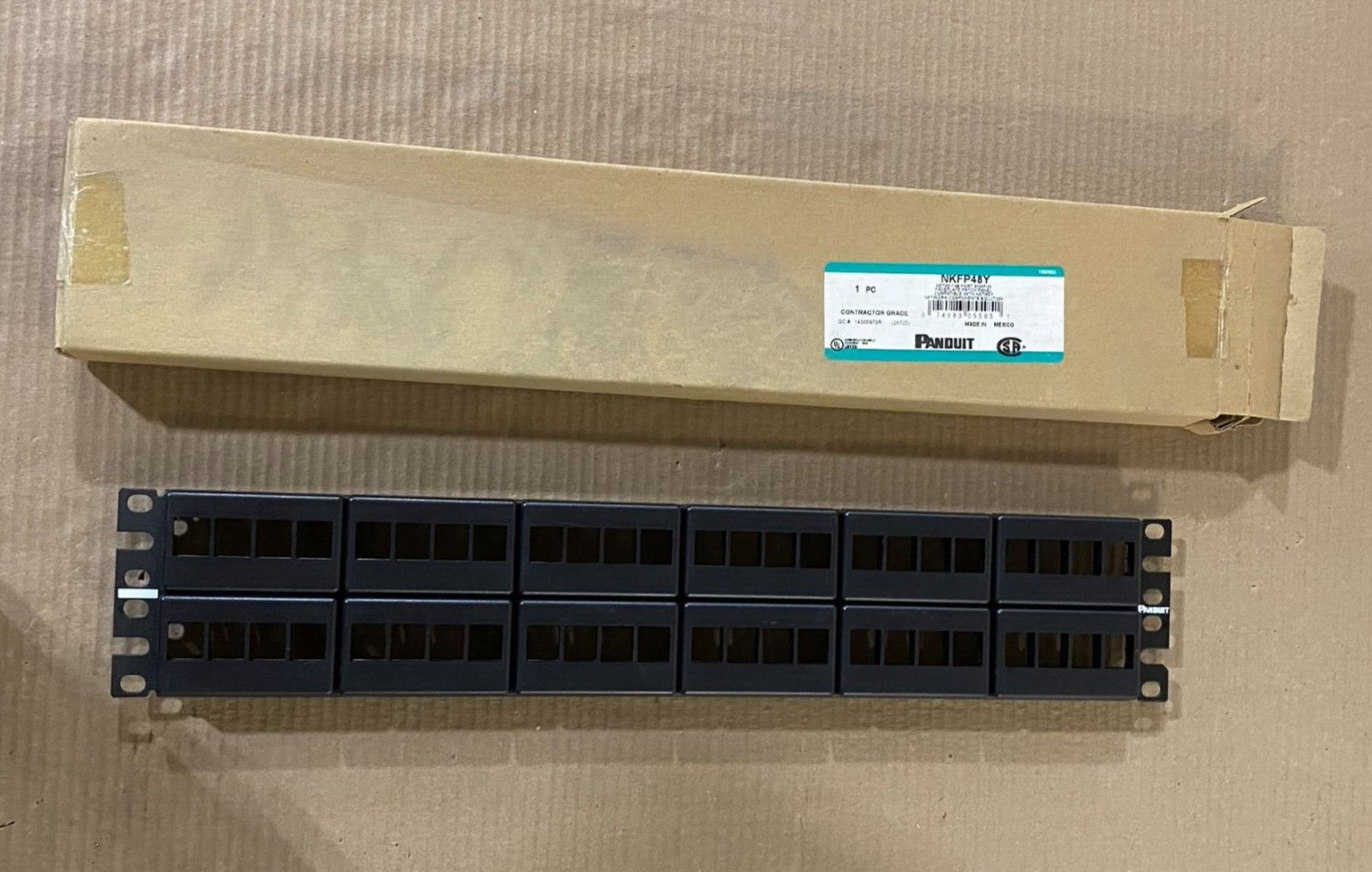 NEW PANDUIT NKFP48Y NETKEY 48 PORT SNAP IN FACEPLATE PATCH PANEL
