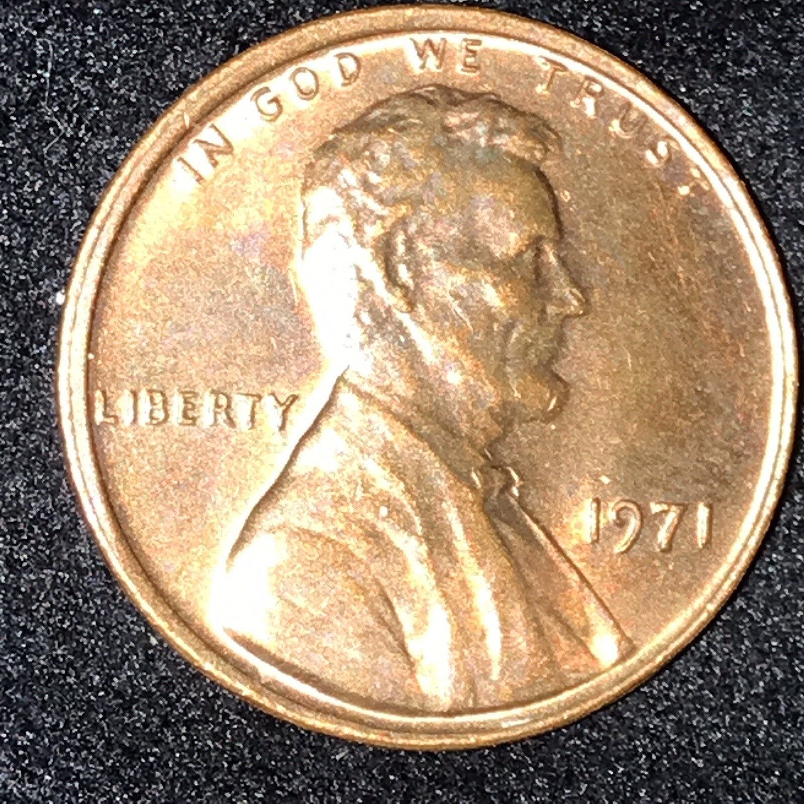 Lincoln memorial penny 1971 no mint mark.