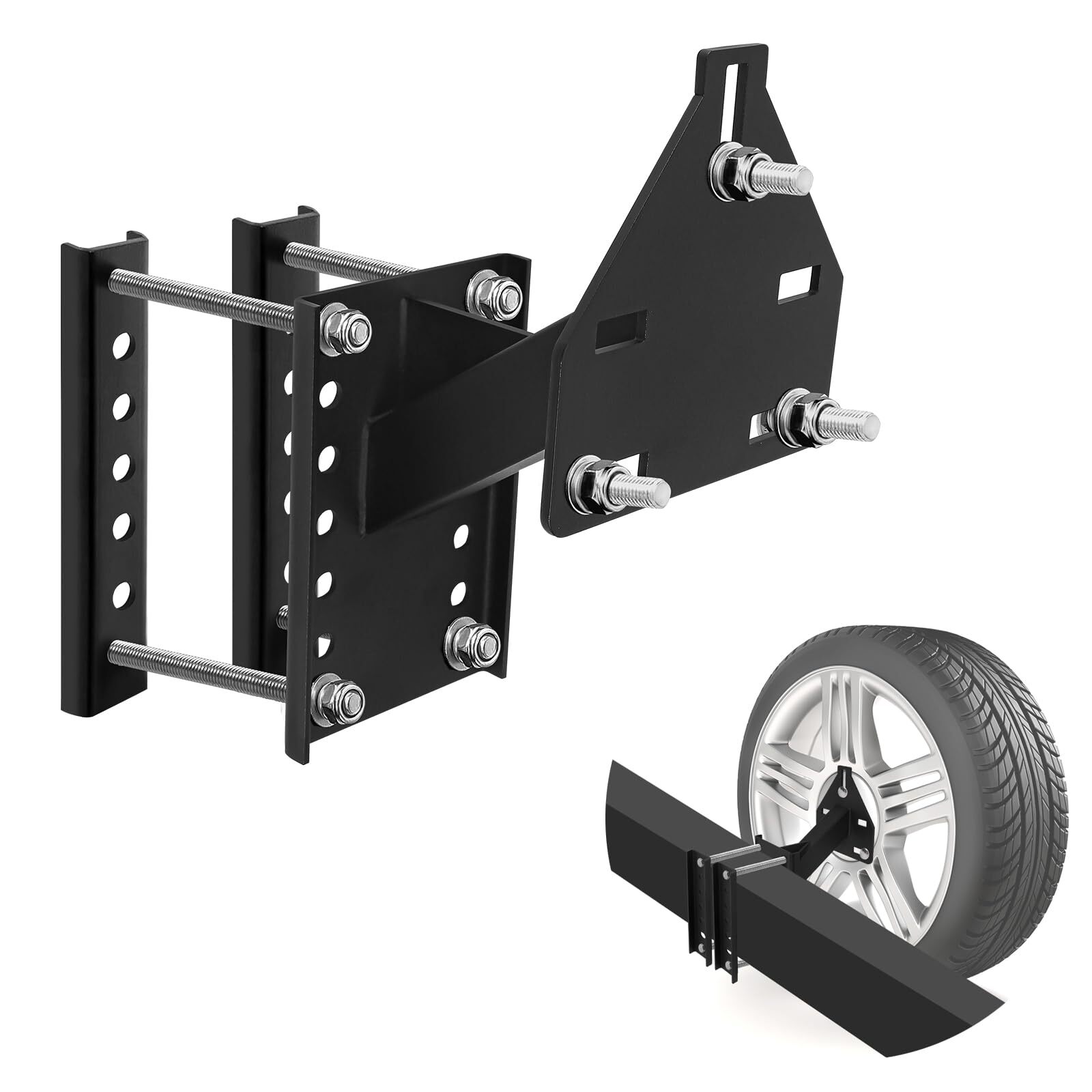 Boat Trailer Spare Tire Carrier Heavy Duty for 4 5 6 Lug Wheels Holds 150LB
