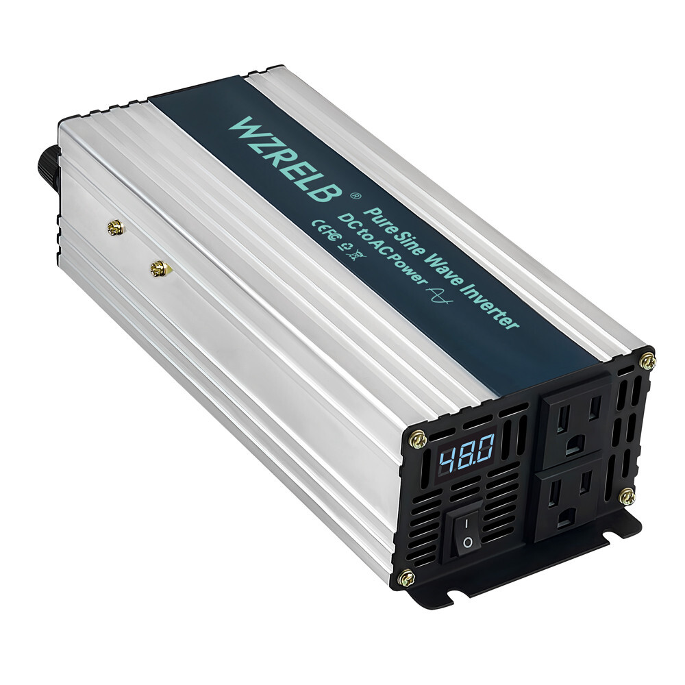 1000W Pure Sine Wave Inverter 48V to 110V 220V Power Converter Truck Camp Solar
