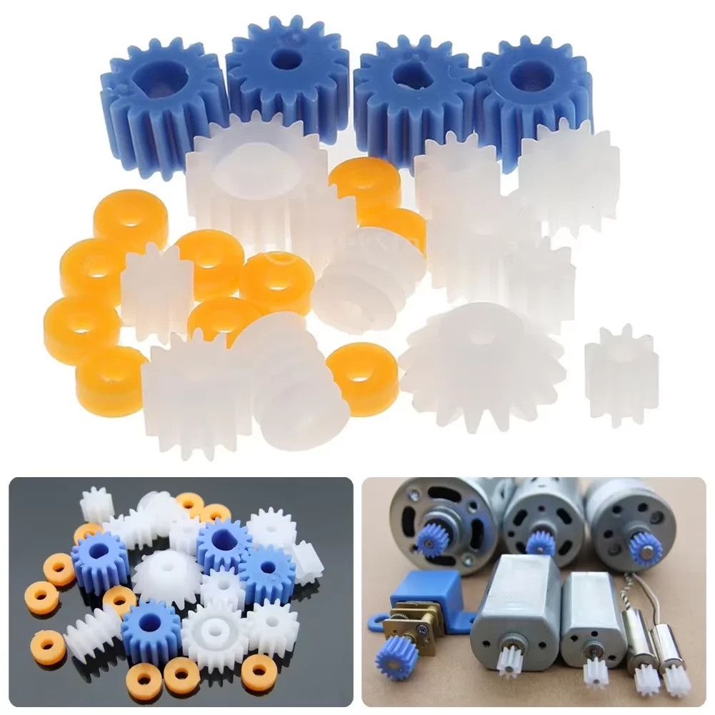 26Pcs Plastic Spindle Gears Set Haft Motor Gearbox DIY Parts Reduction Gear