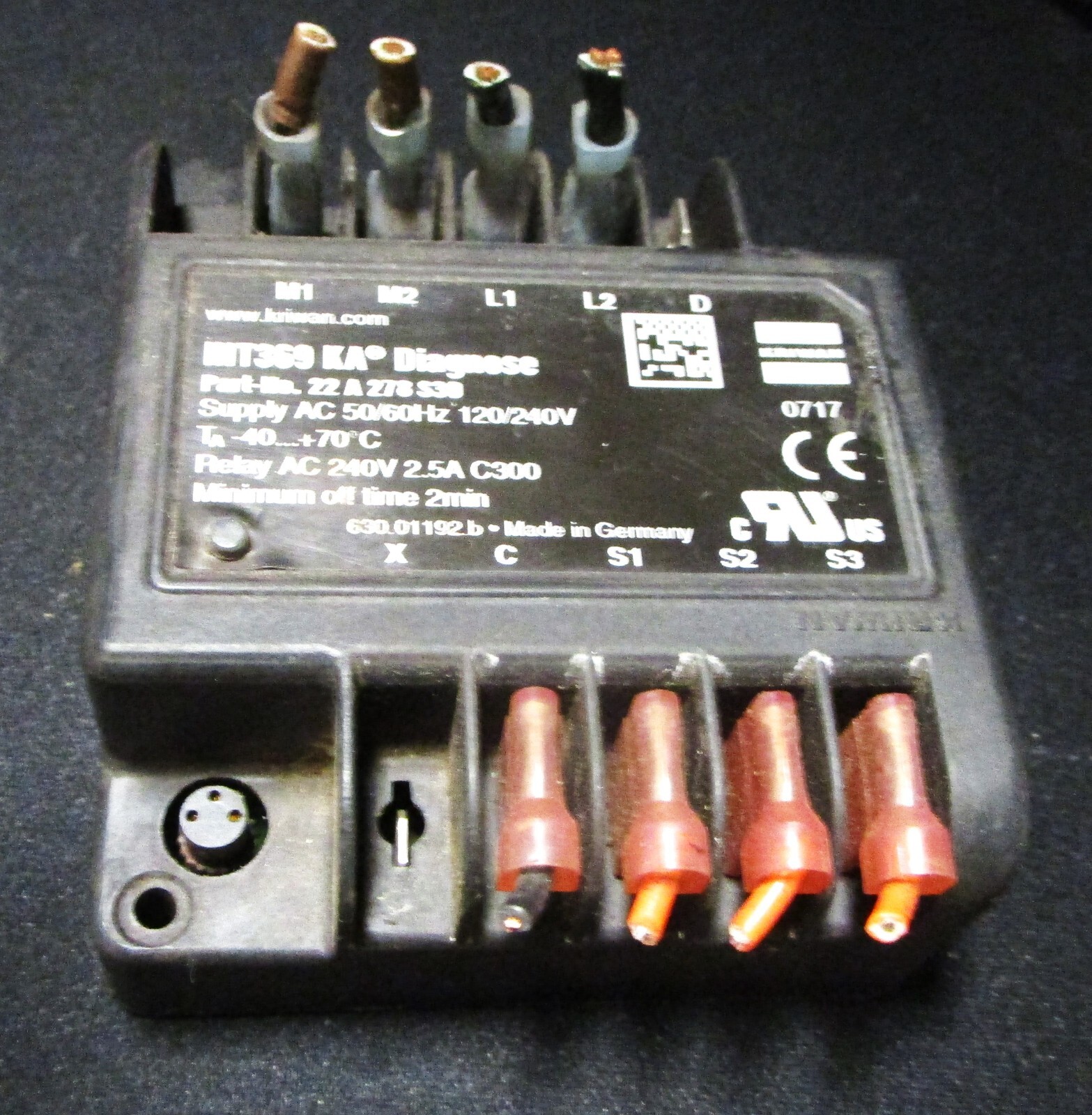 KRIWAN INT369-KA DIAGNOSE P/N: 22 A 278 S30 AC 50/60hz 120/240v Used Cut Out F8
