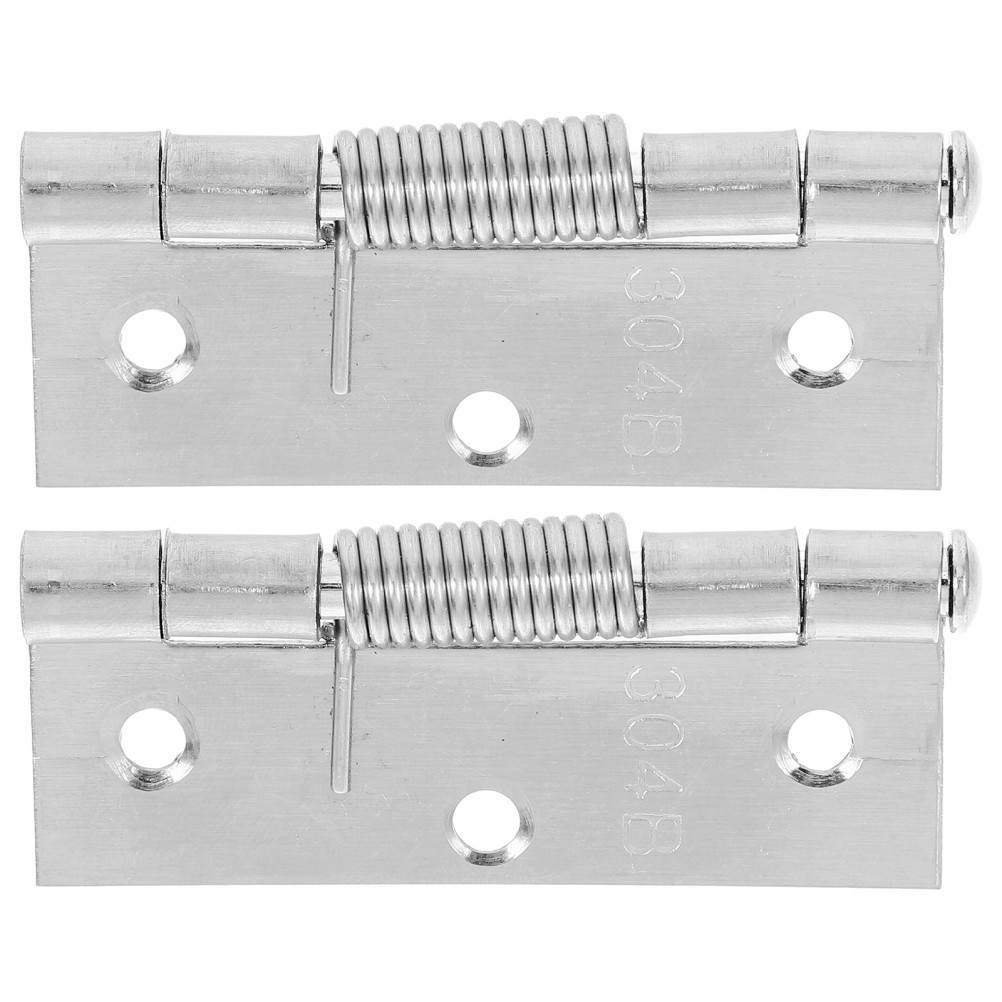 2Pcs Stainless Steel Self Closing Door Hinges Heavy Duty for Home Use