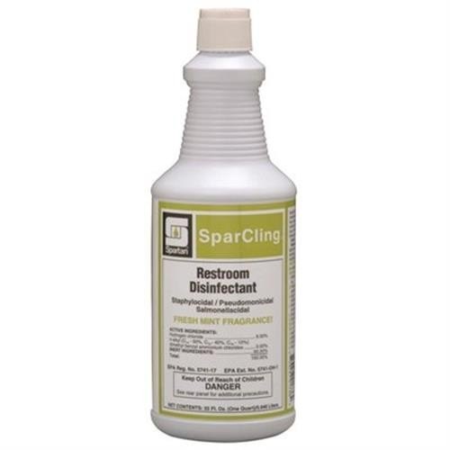 Spartan SparCling Acid Disinfectant Cleaner Mint 1QT 12/CT SKU 711803 Restroom