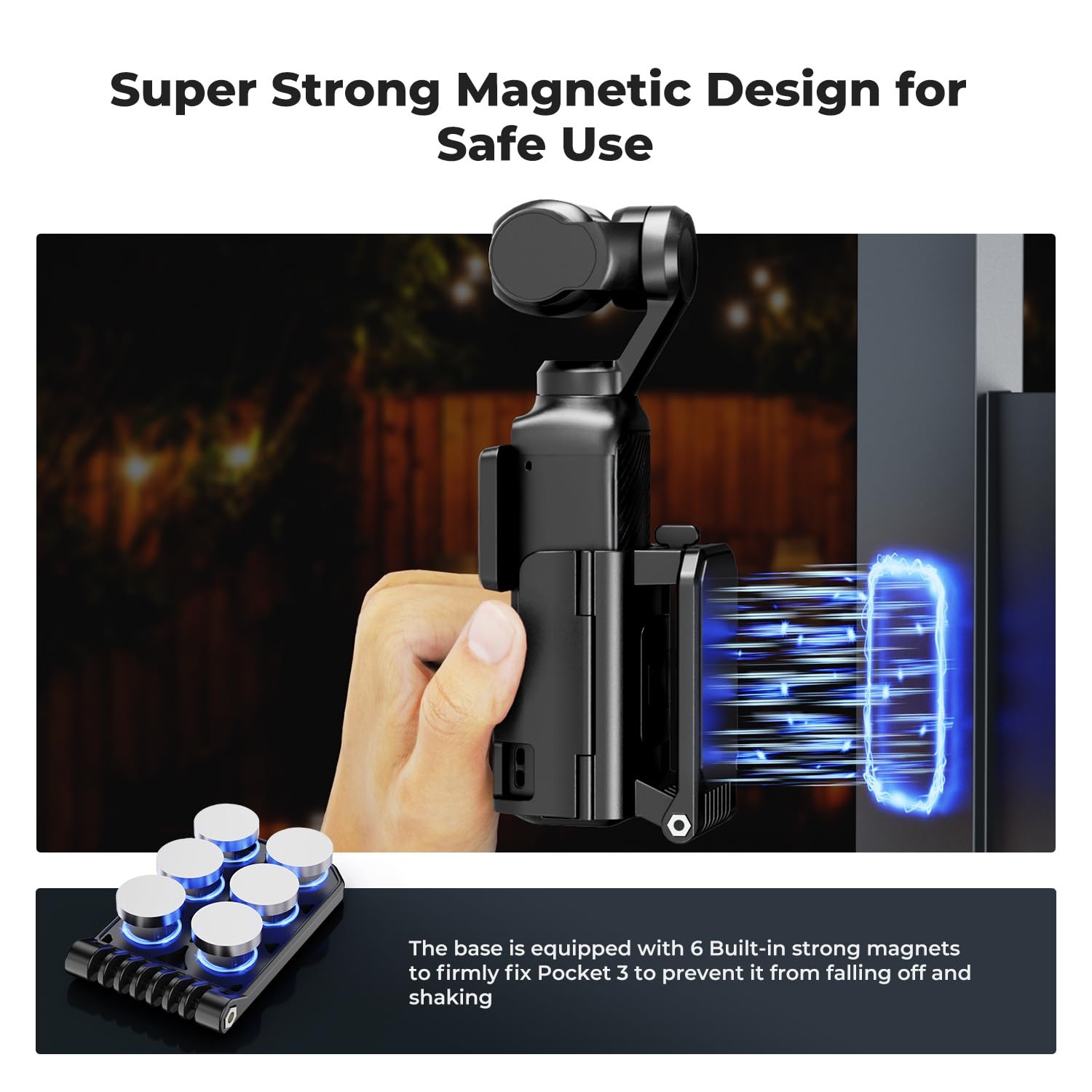 Magnetic Tripod Mount for DJI Osmo Pocket 3 Desktop Support Compatible