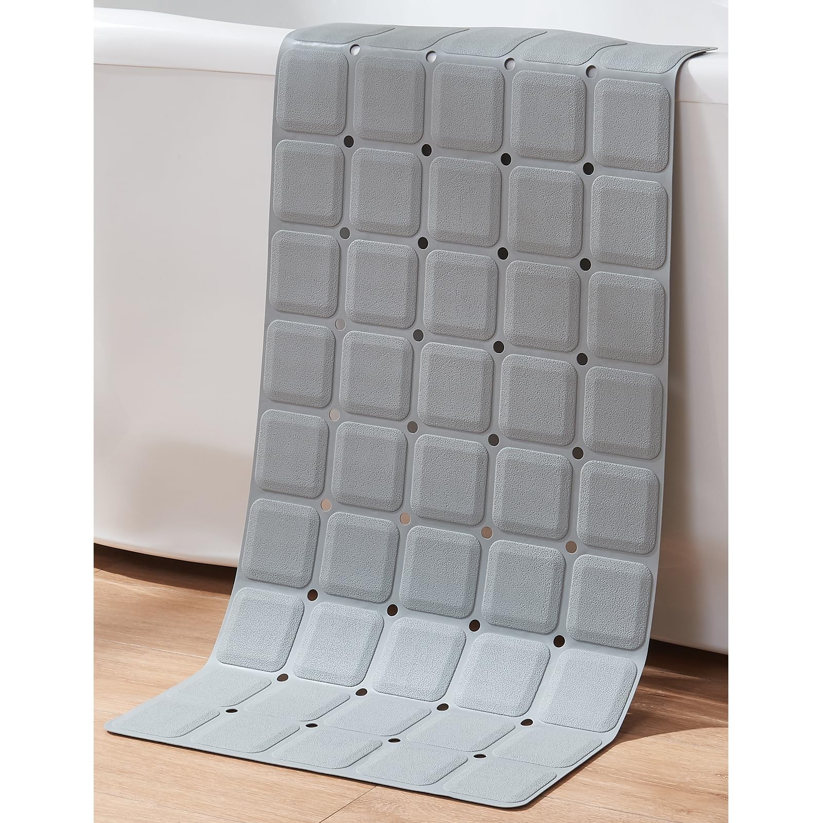 Webos Non-Slip Bath Mat for Tub & Shower Silicone Foldable Bathtub Mat with Stro