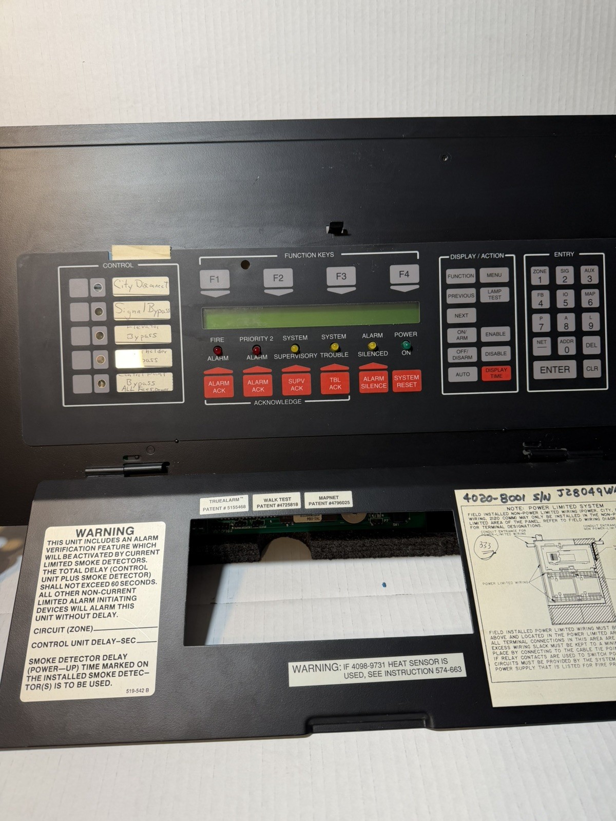 Simplex 4020-8001 Main Operator Panel