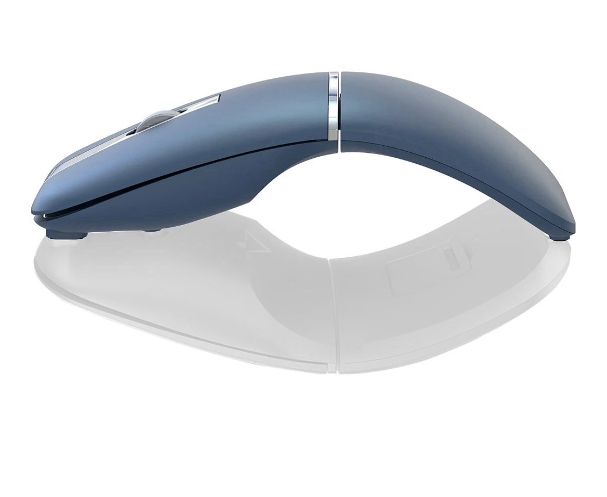 Bluetooth Wireless Arc Travel Mouse, Bluetooth 5.0/4.0 & 2.4G Tri-Mode, Rotating