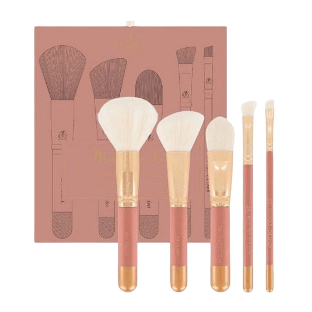 Bachca Paris Terracotta 5-Piece Professional Makeup Brush Set Blush Foundation