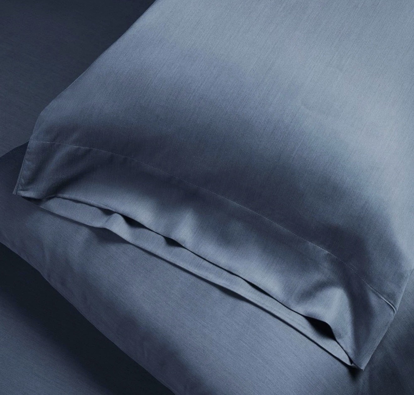 King 400 Thread Count Rayon from Bamboo Sheet Set Dark Mineral Blue NEW