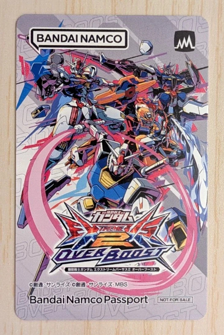 Unused Bandai Namco BANAPASSPORT Card Gundam Extreme Vs. 2 Overboost Passport