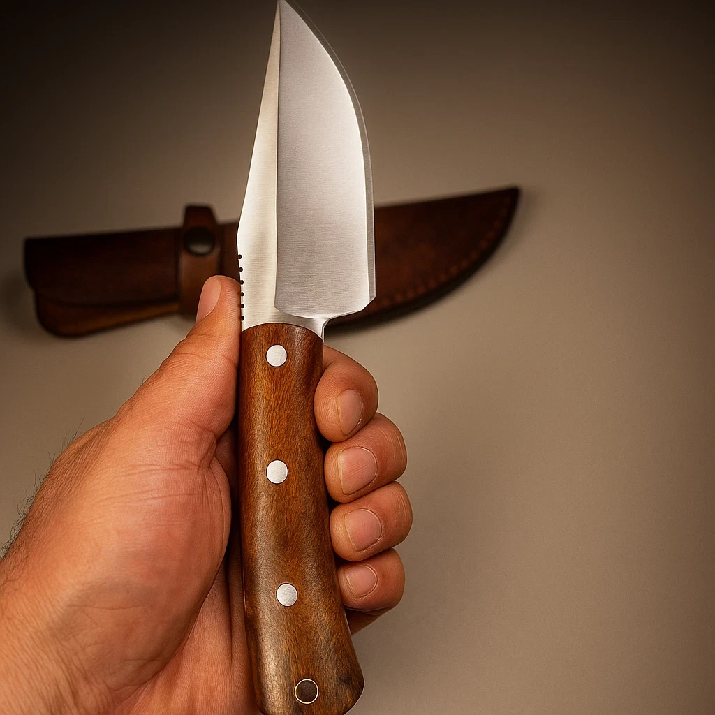 Handmade Knife With Leather Sheath, Used for Kitchen Out Hunting & Camping Knife