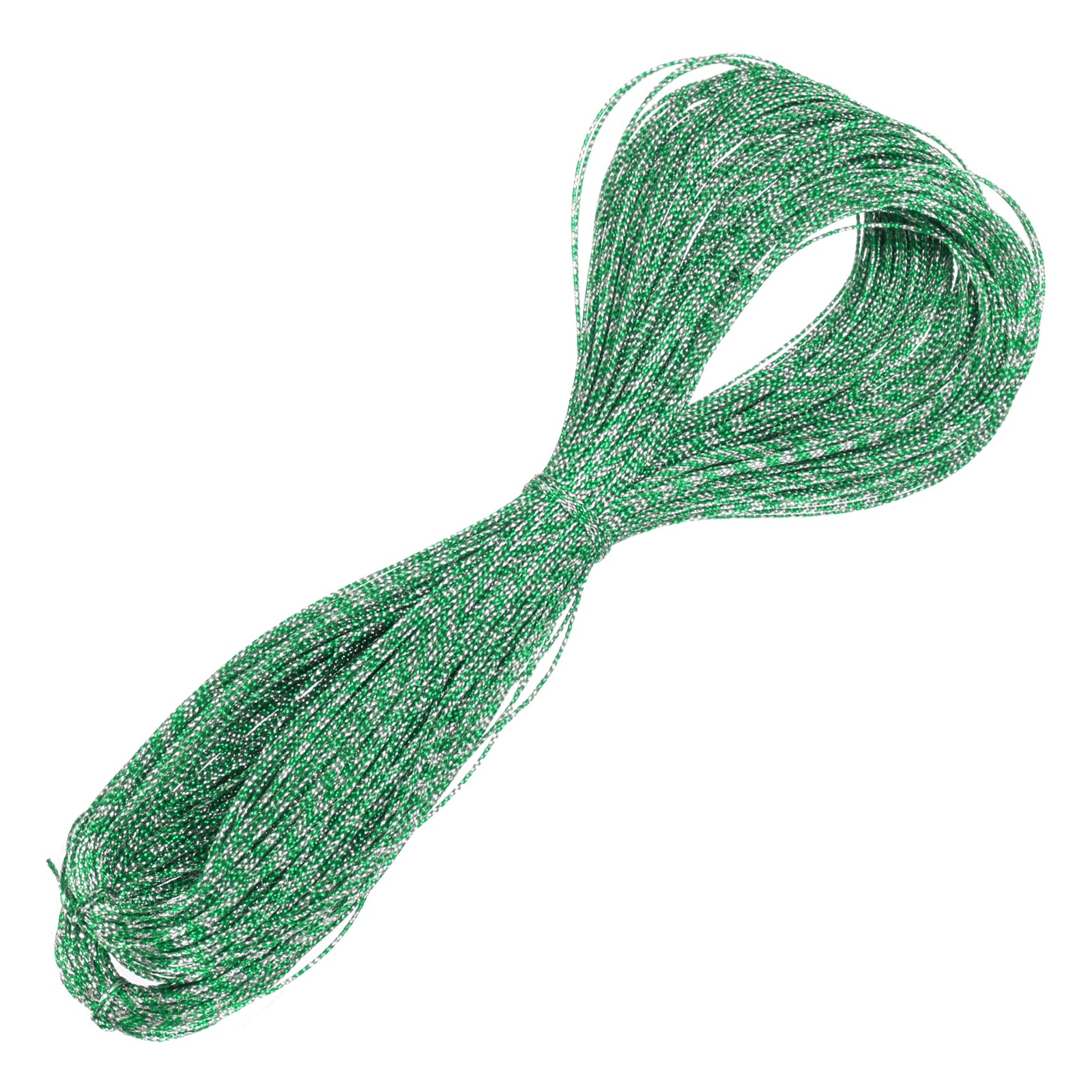 109 Yard Metallic Cord,1mm(0.04inch) Silver,Dark Green Ornaments Strings