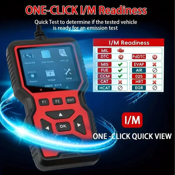 Professional OBD2 V519 Scanner - 2026 Upgraded OBDII + CAN Code Reader