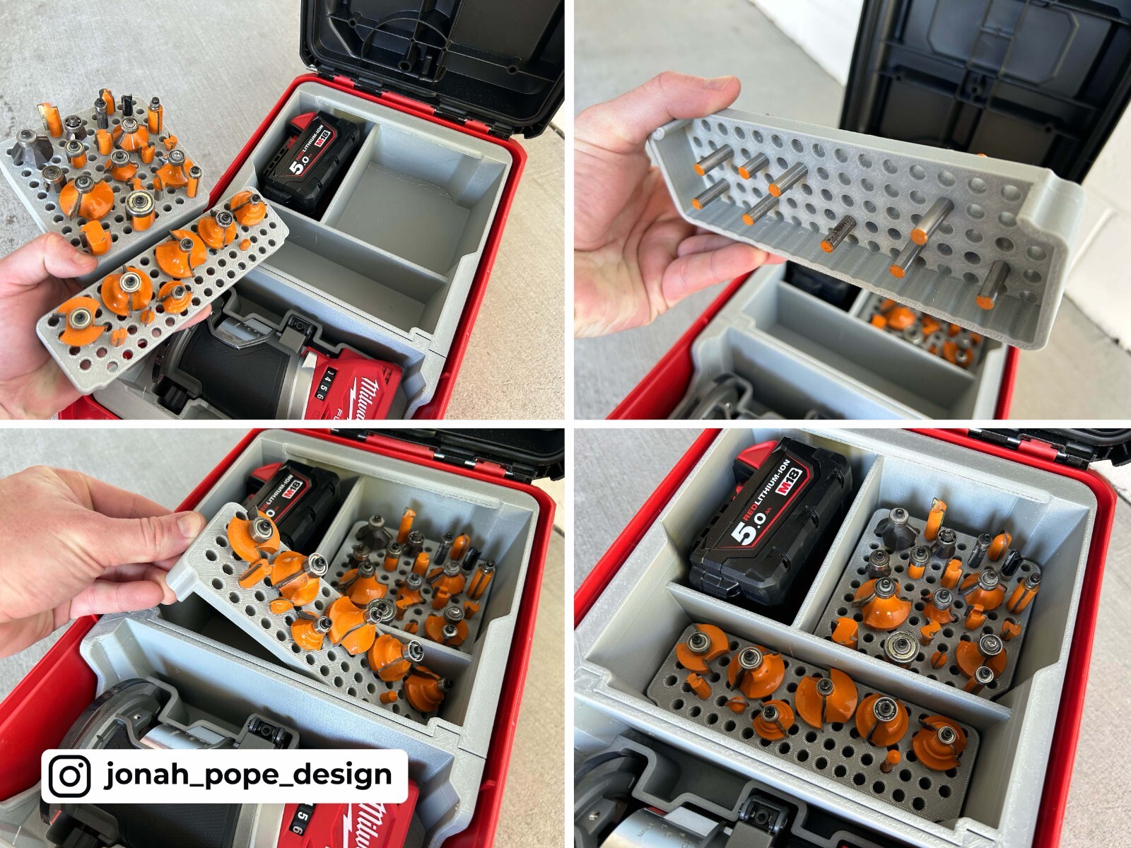 Milwaukee Packout Top & Bottom Insert for M18 Compact Router (Insert Only)