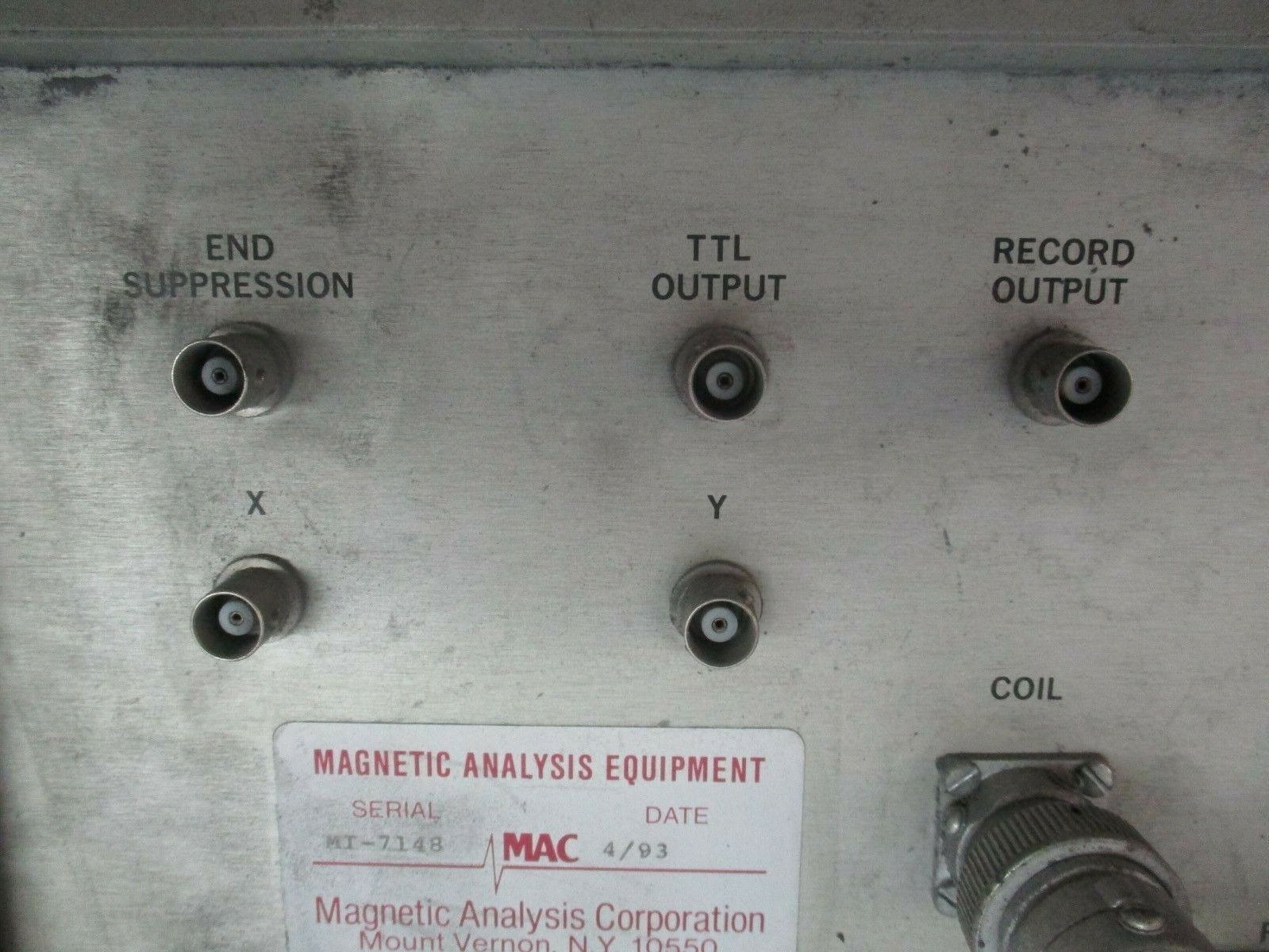 Magnetic Analysis Corp. Magnetic Analyzer MAC 30 Used