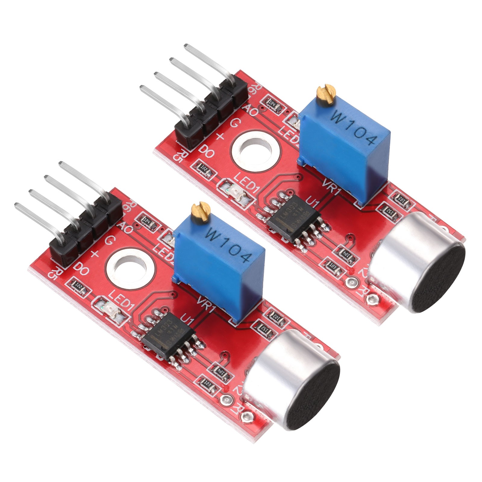 2 Pcs Microphone Sound Sensor KY-037 Voice Sound Detection Sensor Module