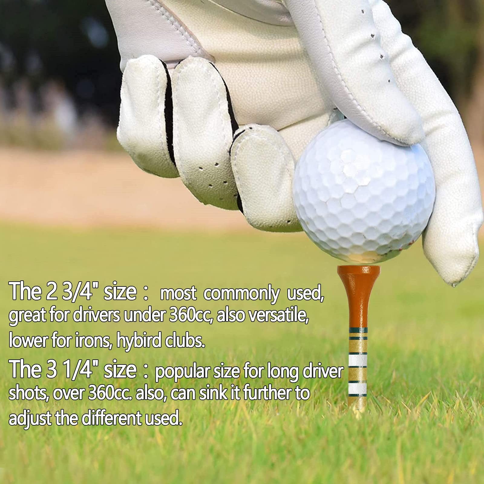 Bamboo Golf Tees, 70mm 83mm, Biodegradable, Bulk Pack 50 120, Brown