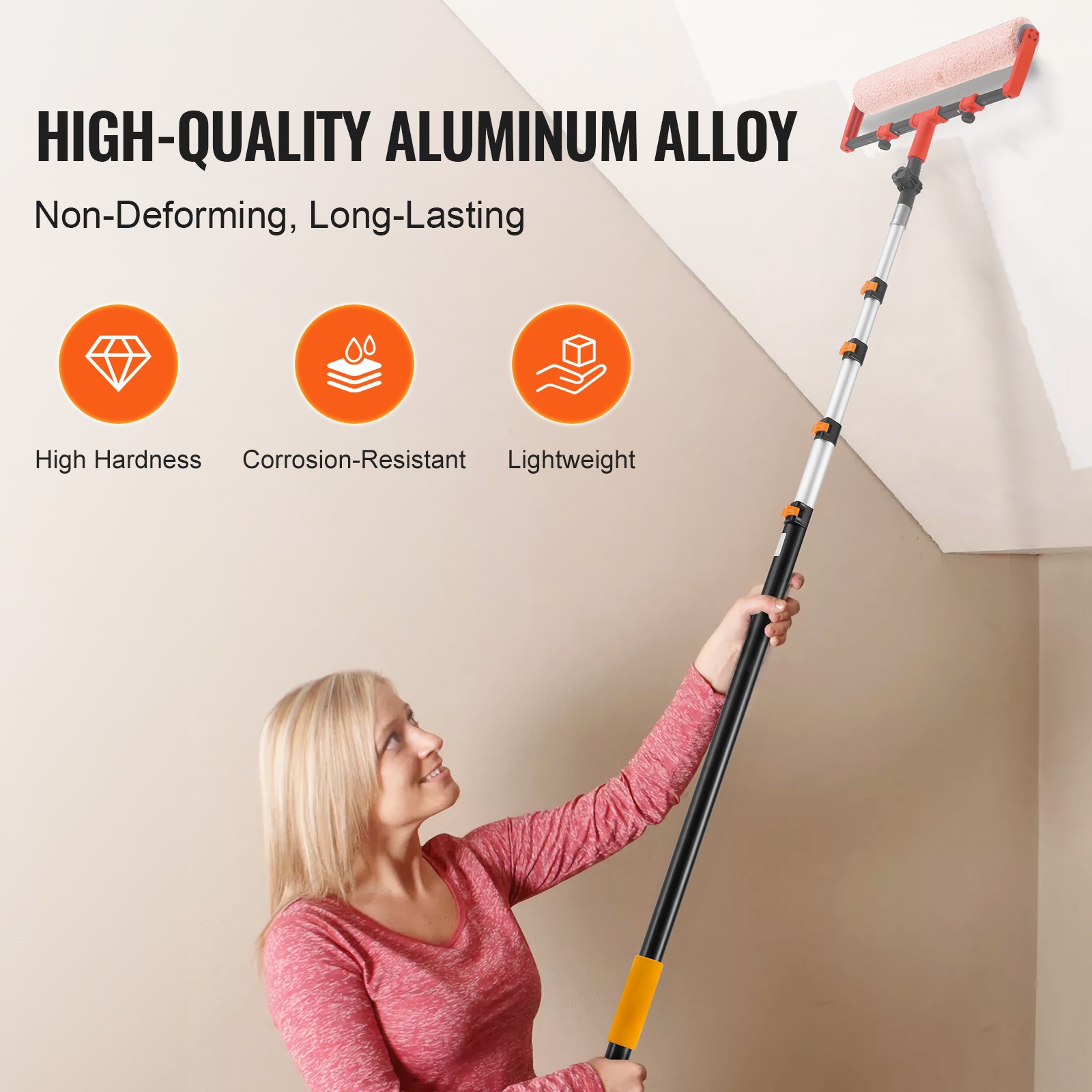 VEVOR Telescoping Extension Pole 7 to 30 FT Multi-Purpose for Painting Dusting
