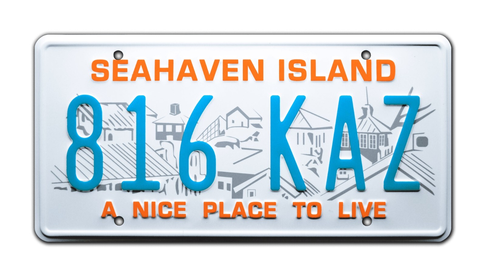 The Truman Show Jim Carrey | 816 KAZ | Metal Stamped Replica Prop License Plate