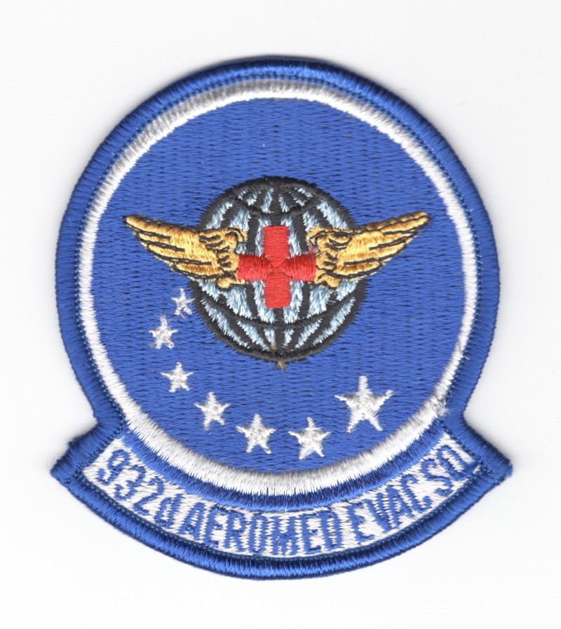 USAF Air Force Patch:  932nd Aeromed Evacuation Squadron - 2 3/4"