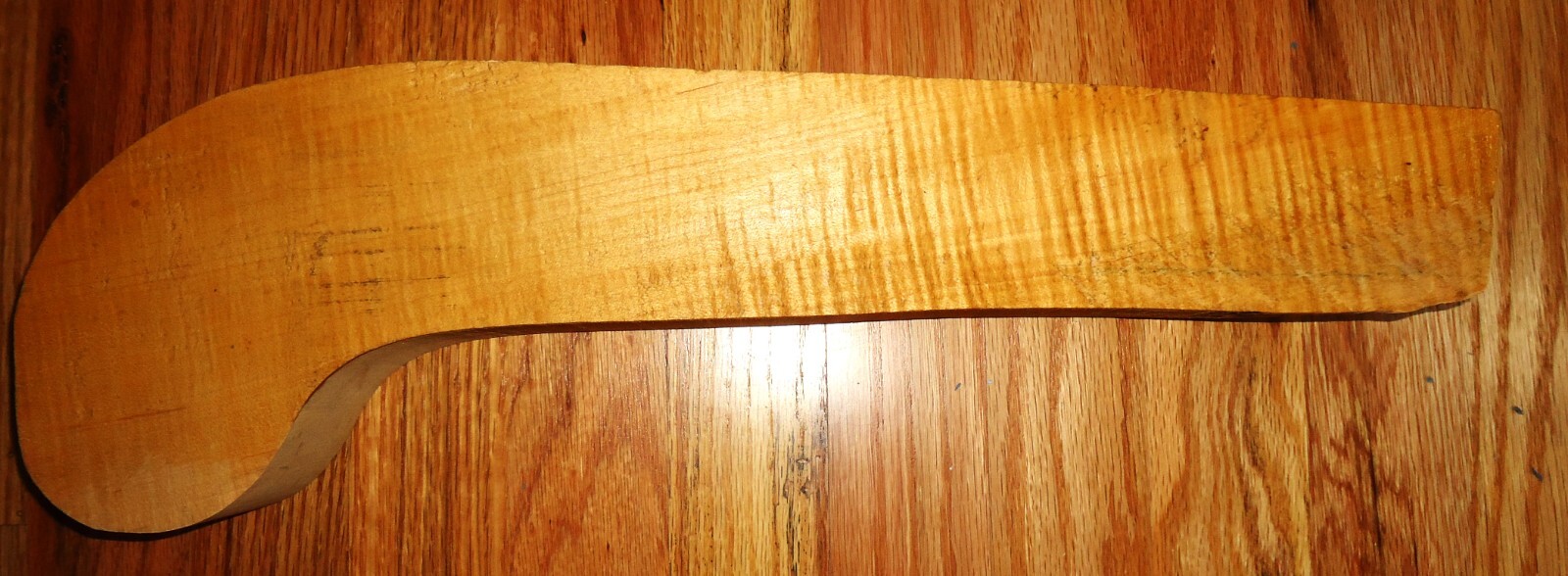 Pistol Stock Blank, Muzzleloader, Curly Maple, 18" x 2 5/16"